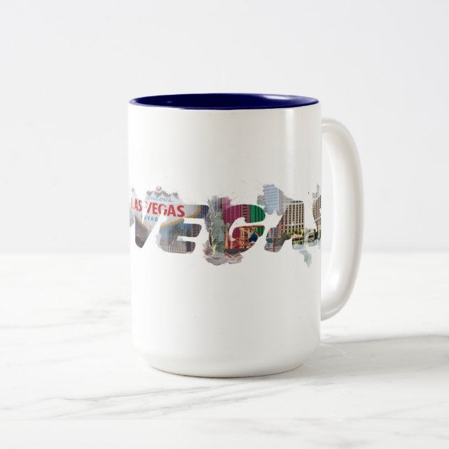 Las Vegas Two-Tone Coffee Mug (Front Right)