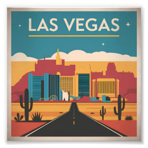 Las Vegas USA vintage Photo Print