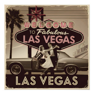 Las Vegas USA vintage Poster