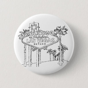 Las Vegas Vacation Drawing Vacation Art Travelling 6 Cm Round Badge