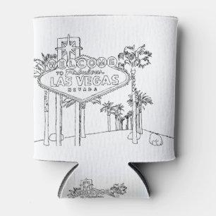 Las Vegas Vacation Drawing Vacation Art Travelling Can Cooler