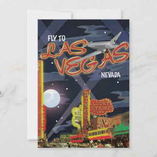 Las Vegas Vintage Poster Invitation