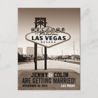 Las Vegas Vintage Wedding Photo Save The Date
