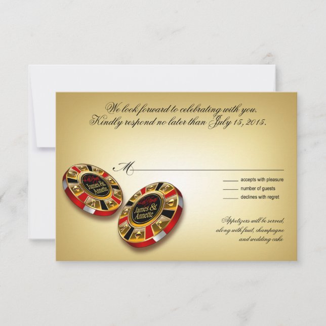 Las Vegas VIP RSVP response | red Invitation (Front)