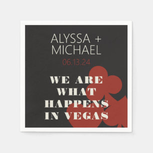 Las Vegas We Are What Happens Wedding Cocktail Napkin
