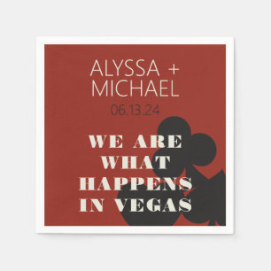 Las Vegas We Are What Happens Wedding Cocktail Napkin
