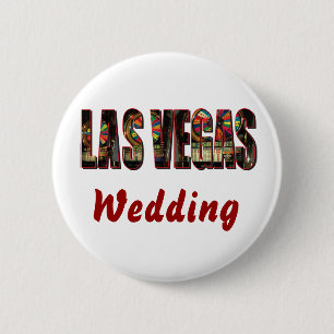 Las Vegas Wedding 6 Cm Round Badge