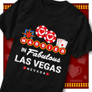 Las Vegas Wedding Announcement Married Couple T-Shirt