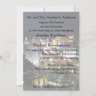 Las Vegas Wedding Boulevard View Invitation