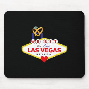Las Vegas Wedding Bride Groom Matching Shower Hone Mouse Pad
