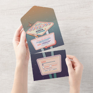 Las Vegas Wedding Casino Wedding Invite RSVP