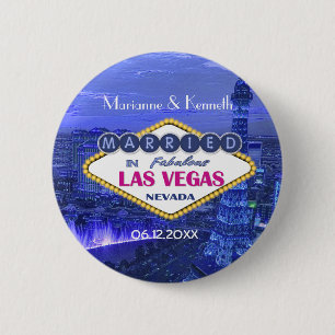 Las Vegas Wedding - Customise 6 Cm Round Badge