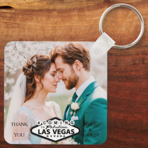 Las Vegas Wedding Favor Photo Thank You Key Ring