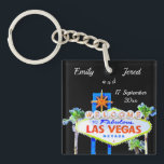 Las Vegas Wedding Favour   Keychain<br><div class="desc">Personalised Las Vegas wedding favour . This keychain featuring the famous welcome to fabulous Las Vegas sign. Change text as well as font colour and style by clicking on personalise and then on the next screen select "click to customise further."</div>