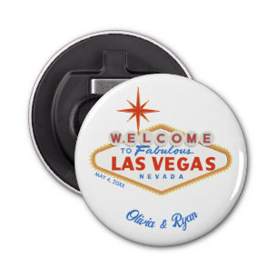 Las Vegas Wedding Favour Magnetic Bottle Opener