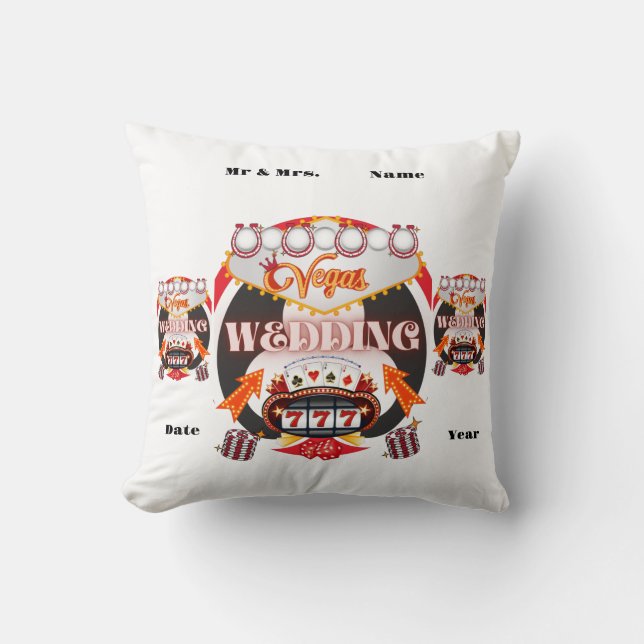 Las Vegas Wedding Gift  Cushion (Front)