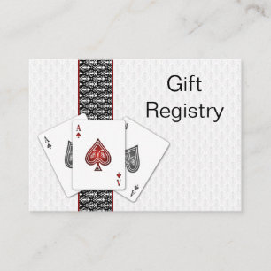 Las Vegas wedding Gift registry  Cards