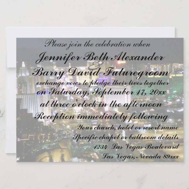 las vegas Wedding Invitation (Front)