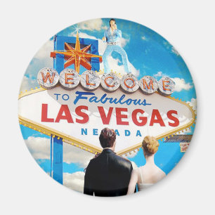 Las Vegas Wedding Invitation Magnet