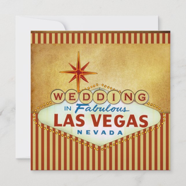 Las Vegas Wedding Invitation Template (Front)