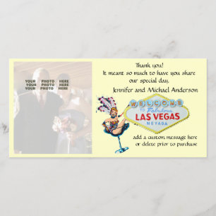 Las Vegas Wedding Photo Thank You Card
