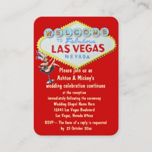 Las Vegas Wedding Reception Invitation