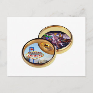 Las Vegas Wedding Rings Postcard