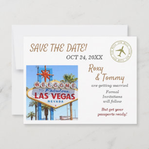 Las Vegas Wedding, Save the Date Card