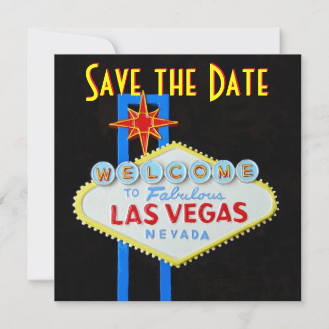 Las Vegas Wedding Save the Date Invitation (Front)