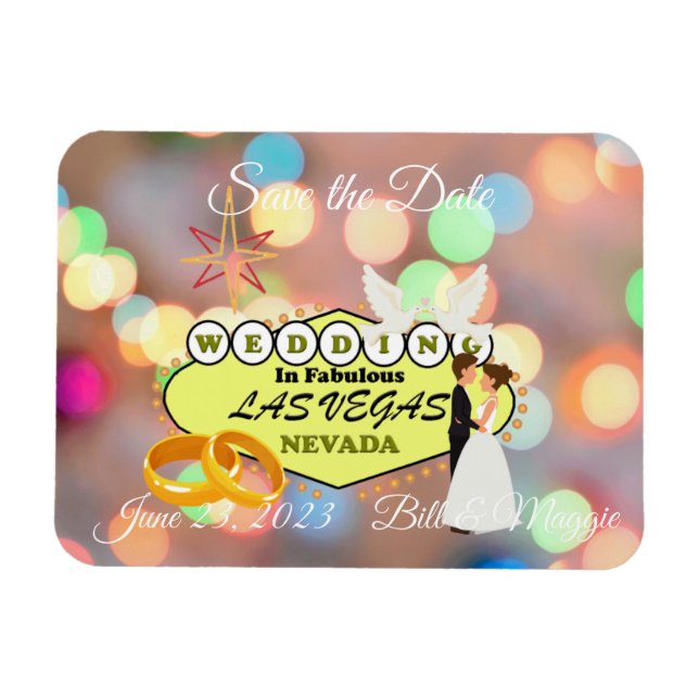 Las Vegas Wedding Save the Date Photo Magnet (Horizontal)