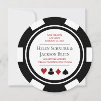 Las Vegas Wedding Save The Date Poker Chip Casino