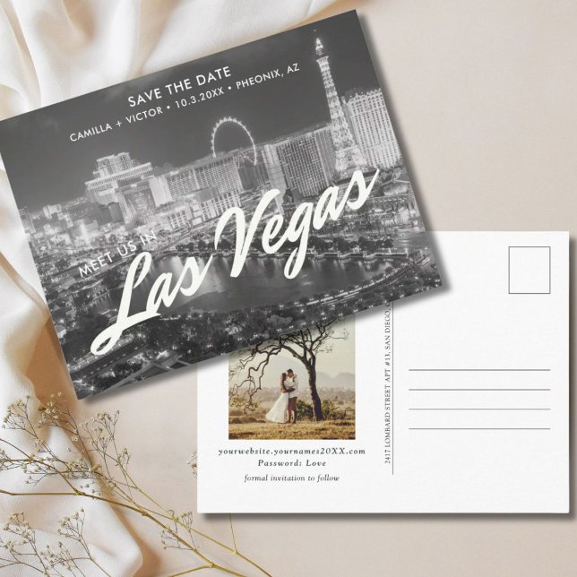 Las Vegas Wedding Save the Date Postcard (Las Vegas Wedding Save the Date Postcard
)