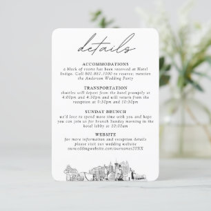 Las Vegas Wedding Small Vertical Details Enclosure Card