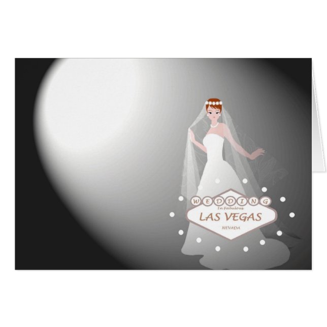 Las Vegas Wedding "Spotlight on the Bride"Card (Front Horizontal)