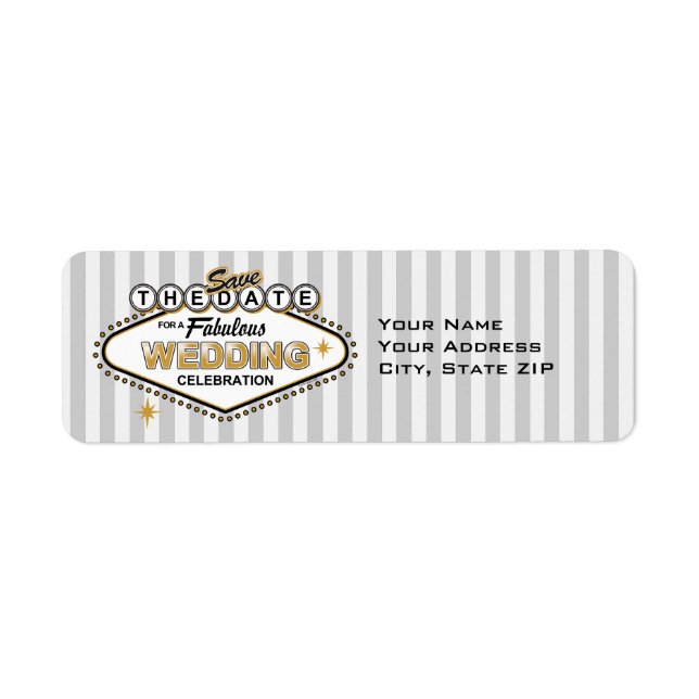 Las Vegas Wedding STD Label Return Address Label (Front)