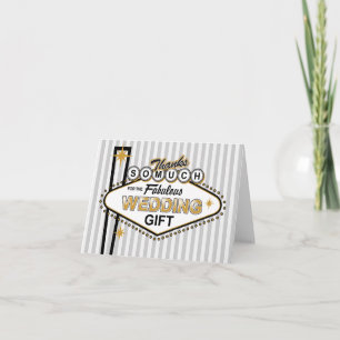 Las Vegas Wedding Thank You Note Card