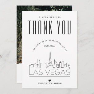 Las Vegas Wedding   Thank You + Photo Card