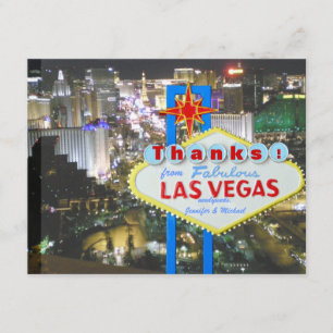 Las Vegas Wedding Thank You photo card