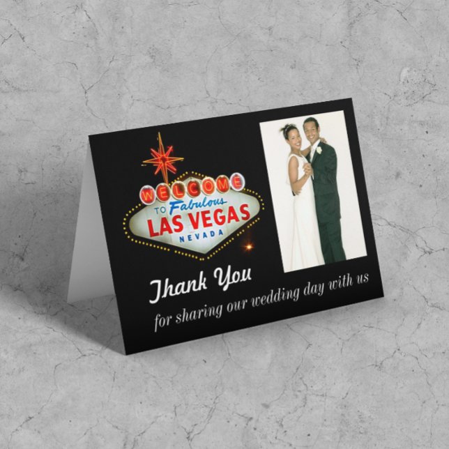Las Vegas Wedding Thank You Photo Cards (Creator Uploaded)