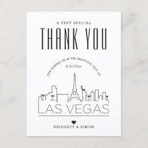 Las Vegas Wedding   Thanks for Coming! Postcard