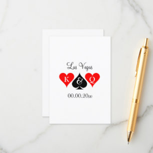 Las Vegas wedding theme vertical enclosure card