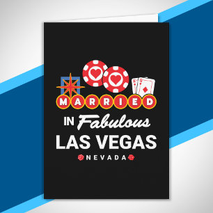 Las Vegas Wedding - Vegas Couple Married In Vegas Card