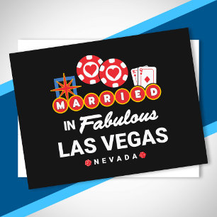 Las Vegas Wedding - Vegas Couple Married In Vegas Postcard