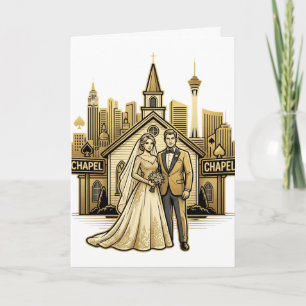 Las Vegas Wedding With Skyline Invitation
