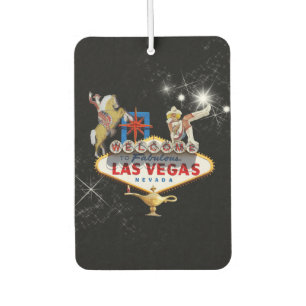 Las Vegas Welcome Sign On Starry Background Car Air Freshener