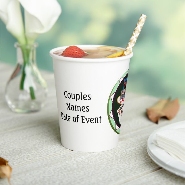 Las Vegas Welcome Sign Poker Chip Paper Cups (Insitu)