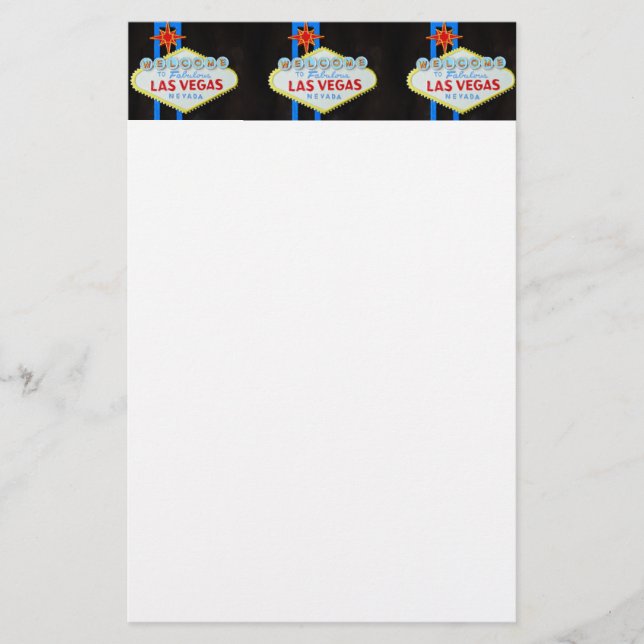 Las Vegas Welcome sign stationery (Front)