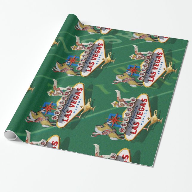 Las Vegas Welcome Sign Wrapping Paper (Unrolled)