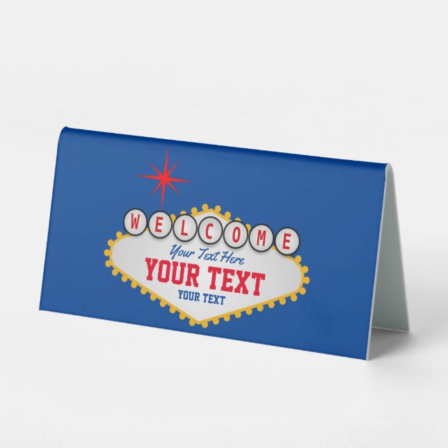 Las Vegas Welcome Sign Your Text (Front)