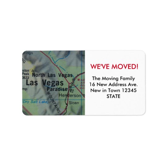 Las Vegas We've Moved label Address Label